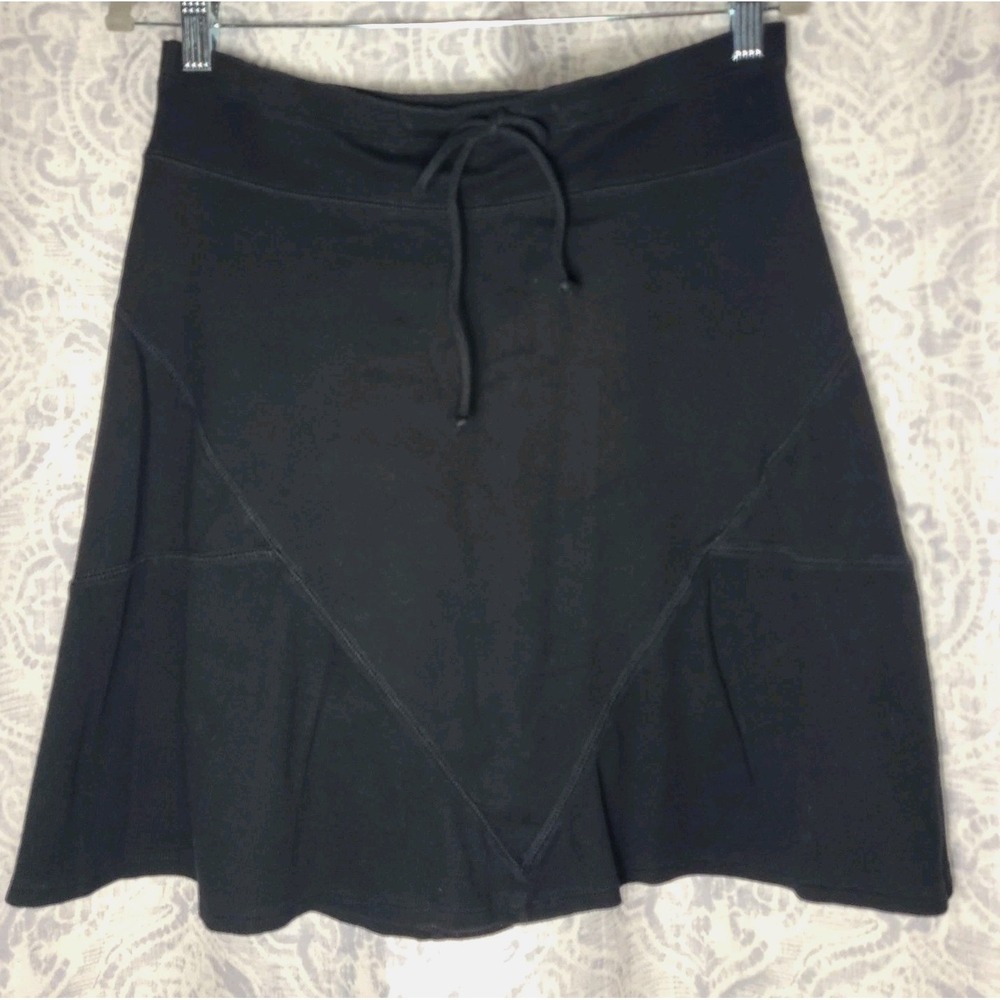 INC Skirt Womens Small Black Pima Cotton Modal Drawstring Stretch Knee Length
